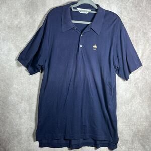Brooks Brothers Brooks Golf Polo Shirt Mens Large Navy Blue Short Sleeve Outdoor
